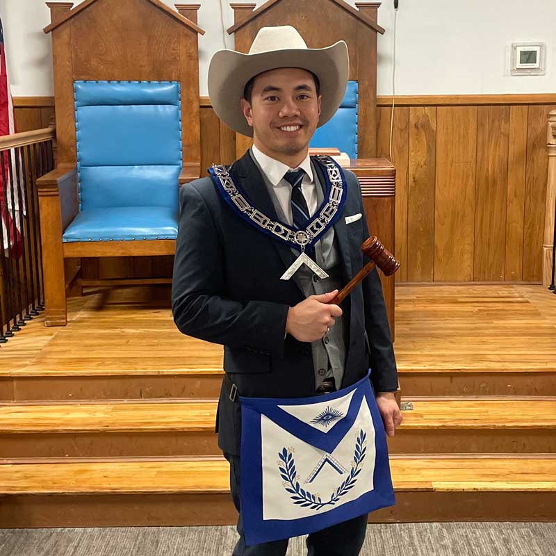 Ephraim Sng as Worshipful Master